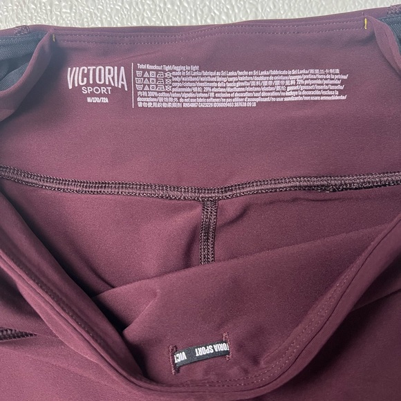 Victoria's Secret SPORT Total Knockout Pocket Tight Leggings Size M Burgundy - Picture 9 of 9